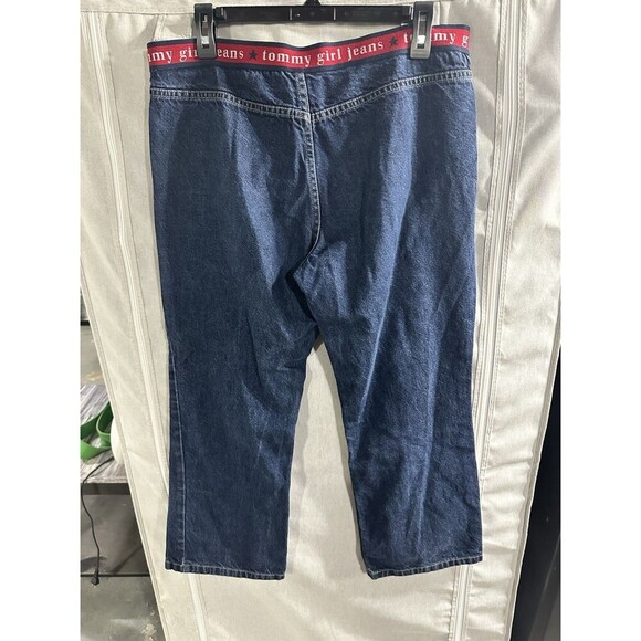 Vintage 2001 Denim Tommy Girl Jeans Capris-Pocketless Back Size 13 Med Wash - Picture 6 of 6